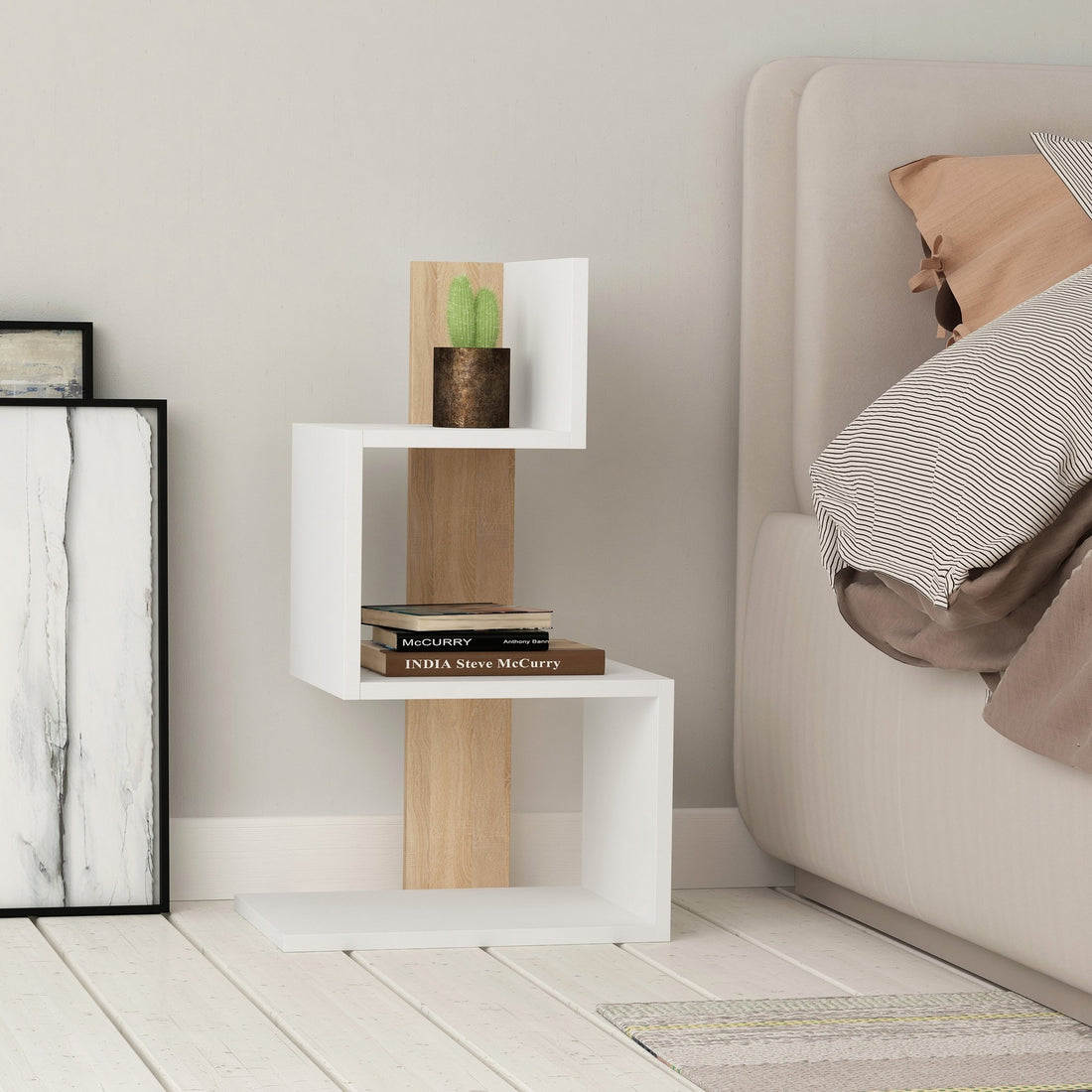 Table d'appoint Rosie - White, Oak