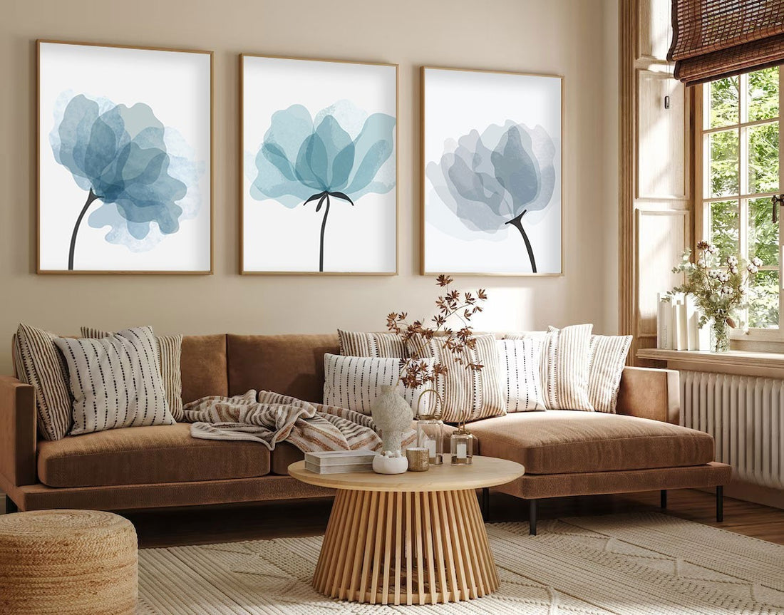 Peinture MDF encadrée décorative (3 pièces) Huhu206 - 50 x 70