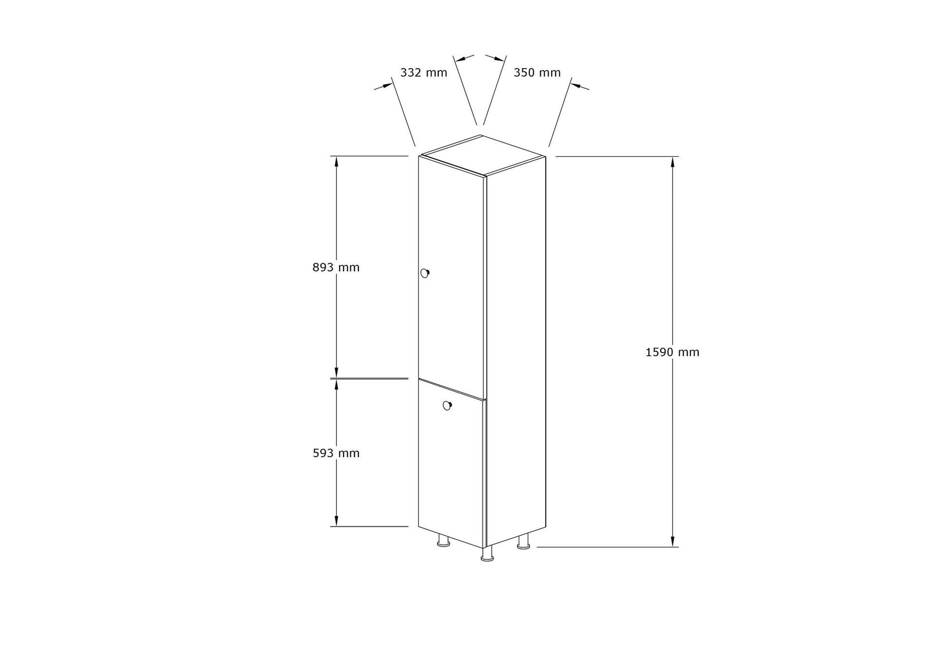 Armoire de toilette Lipa - Walnut