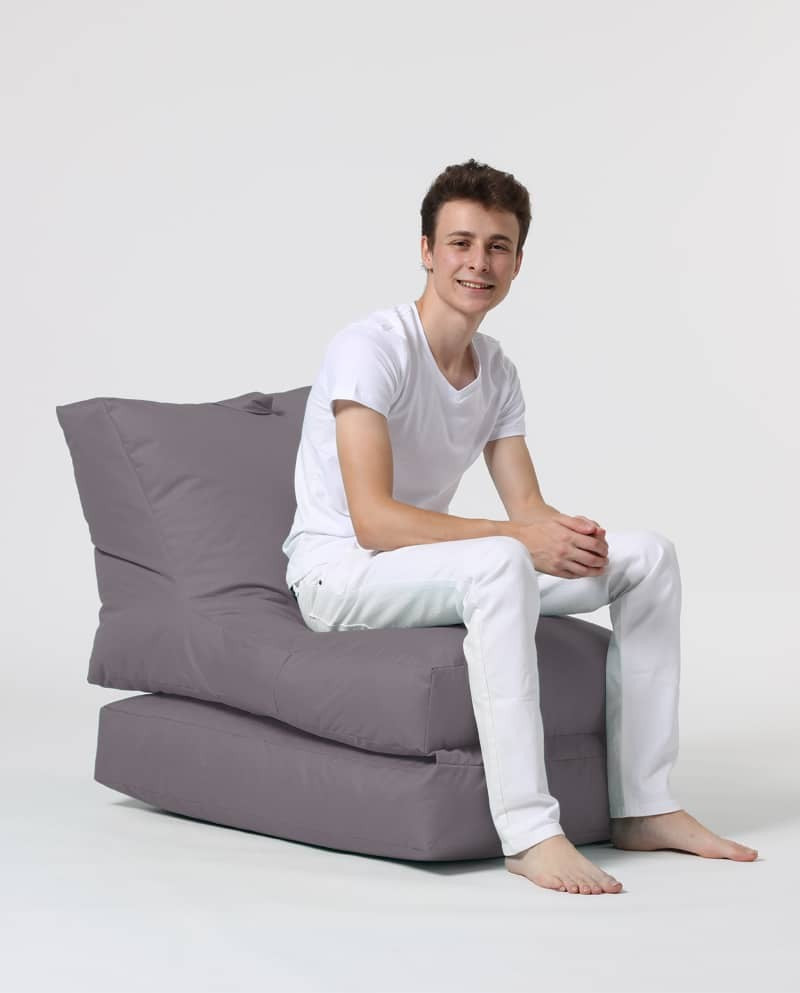 Pouf convertible / coussin de sol Kendel Gris