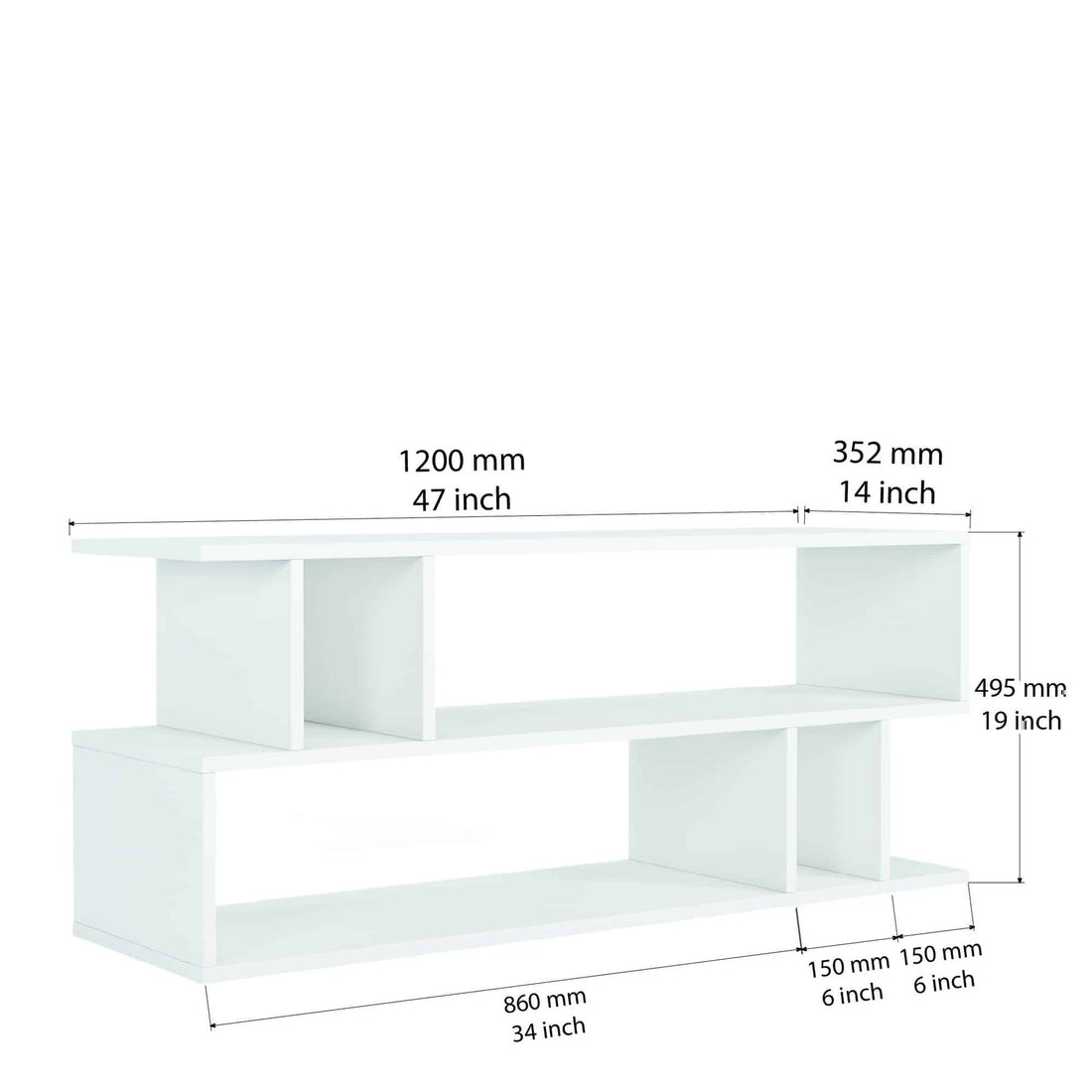 Piramide Meuble Tv blanc