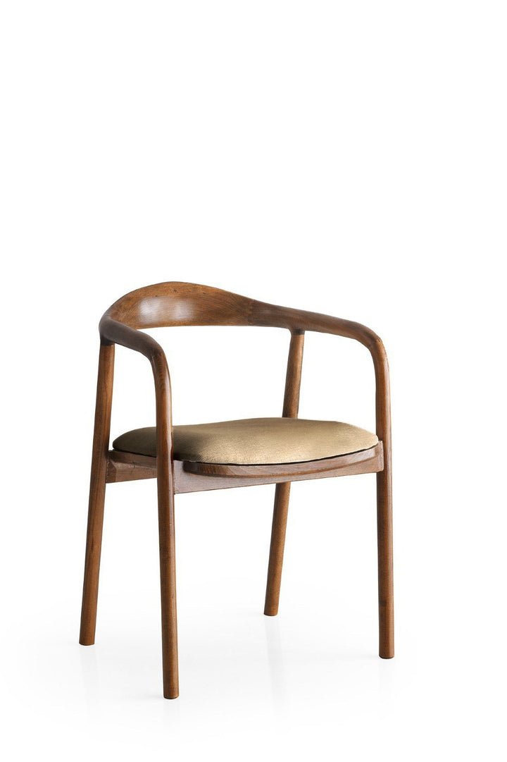 Chaise en bois et velours Bear