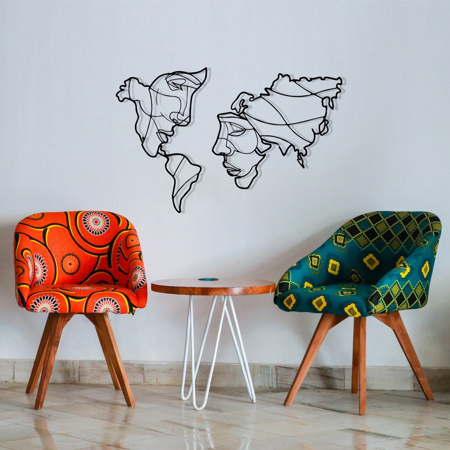 Accessoire mural en métal décoratif Suret Two