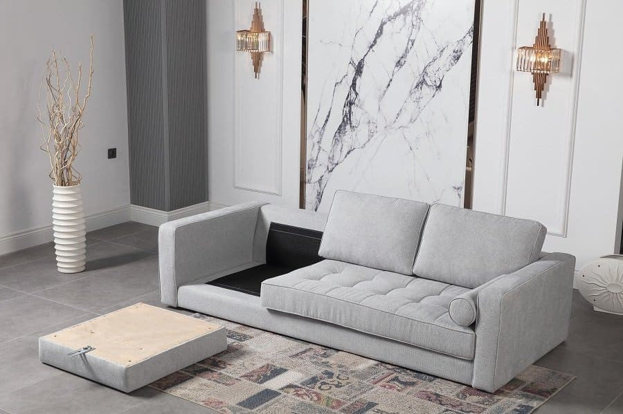 Canapé d’angle réversible 4/5 places en Lin