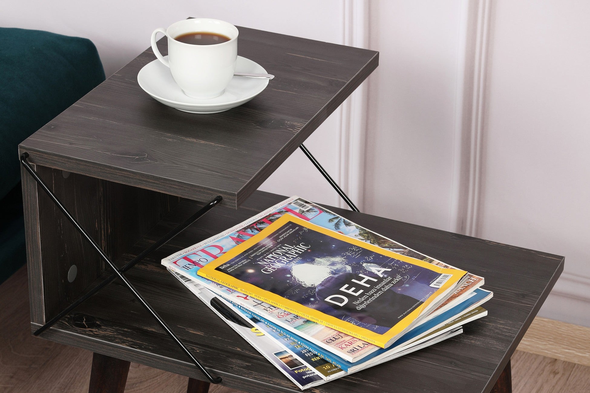 Table de chevet Cross - Dark Brown