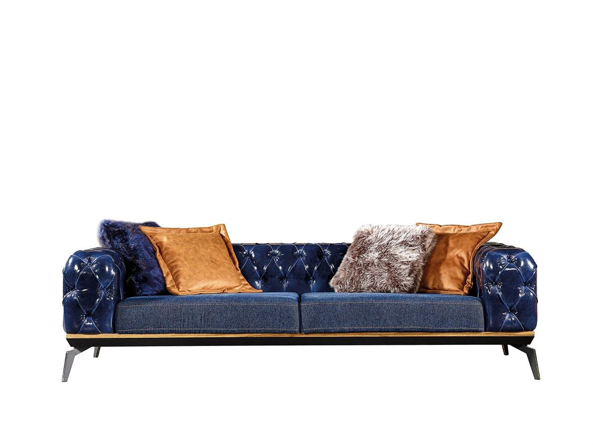 Carmen Dora Canapé 3 Places Bleu Marine