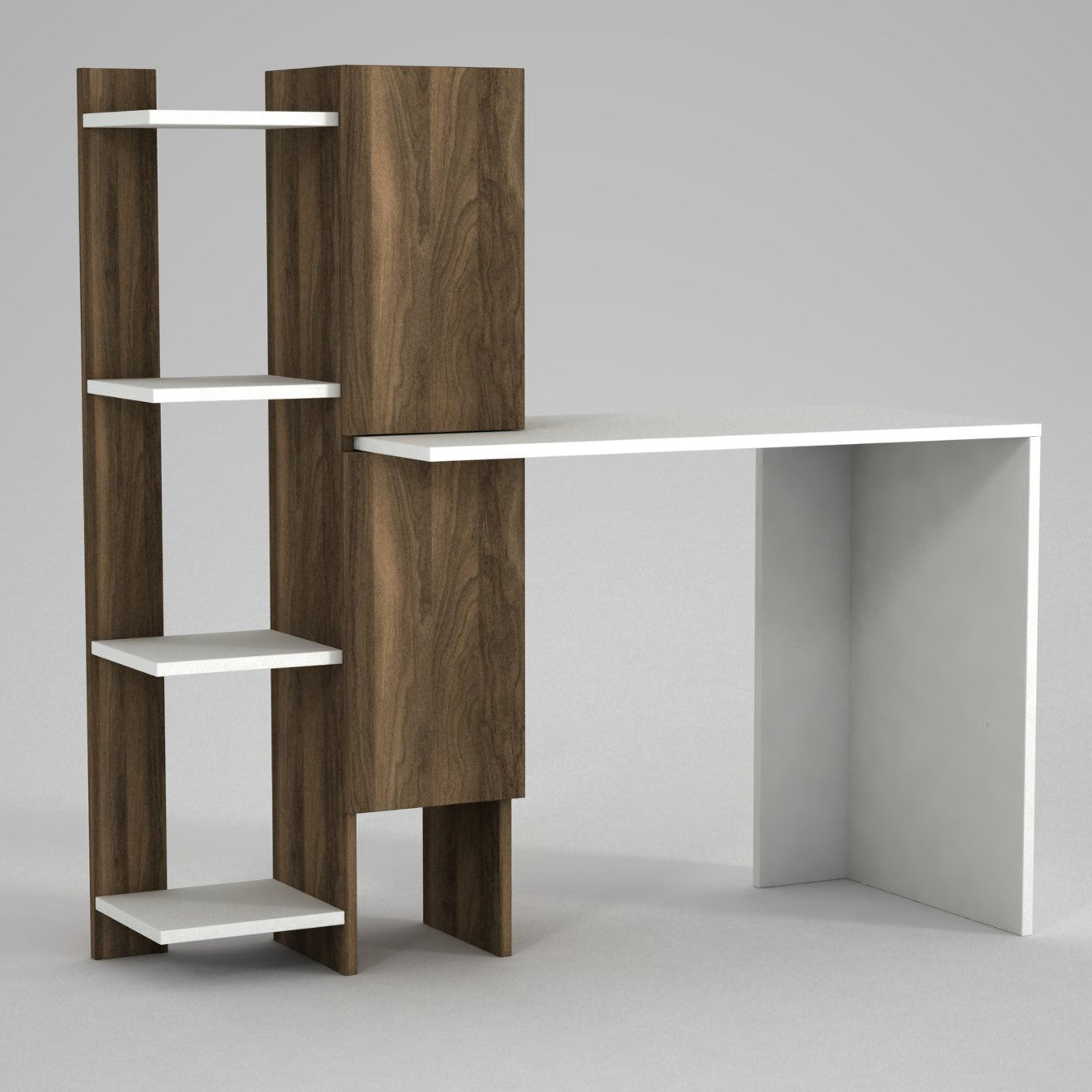 Bureau d'étude Gina - White, Walnut