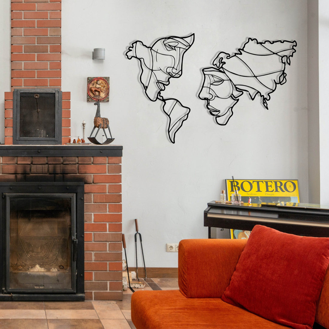 Accessoire mural en métal décoratif Suret Two