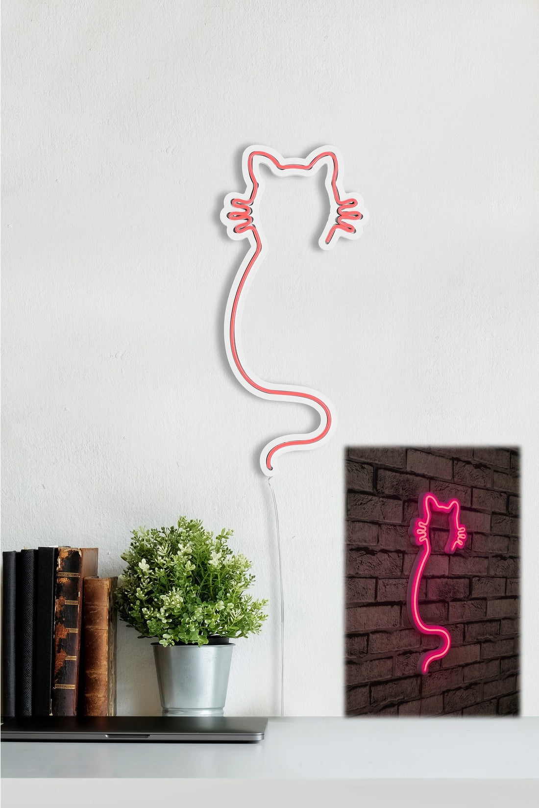 Éclairage LED en plastique décoratif Cat - Pink