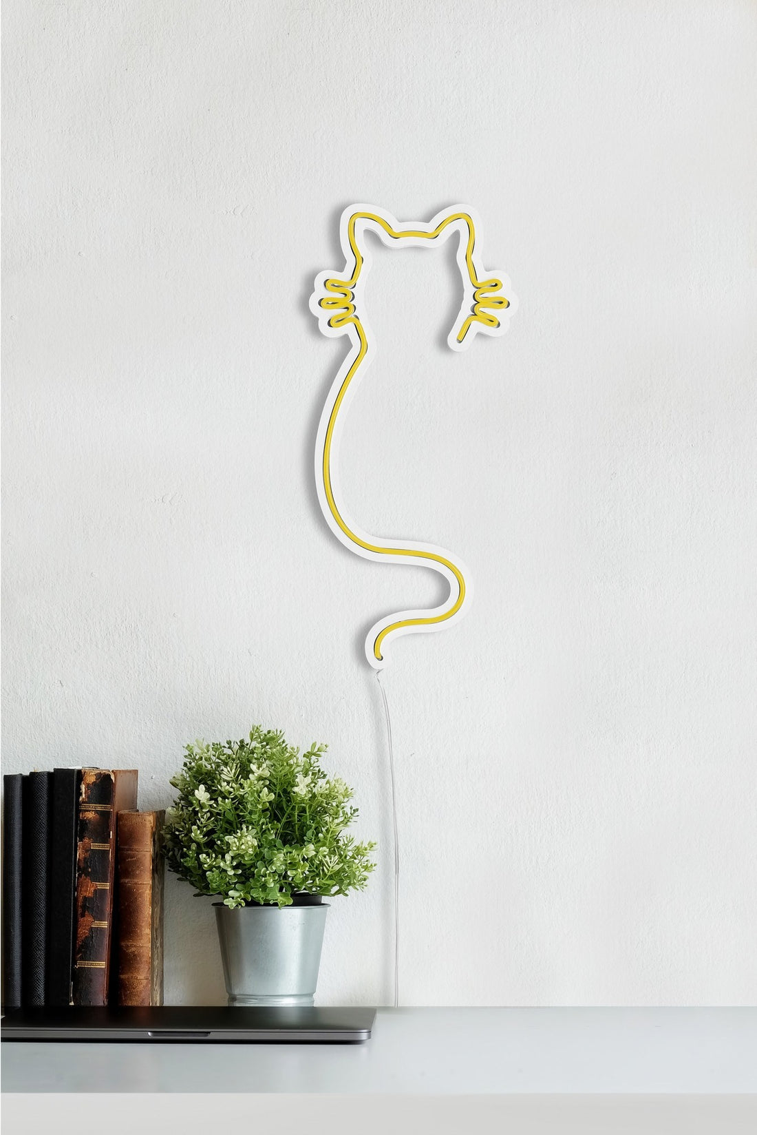 Éclairage LED en plastique décoratif Cat - Yellow