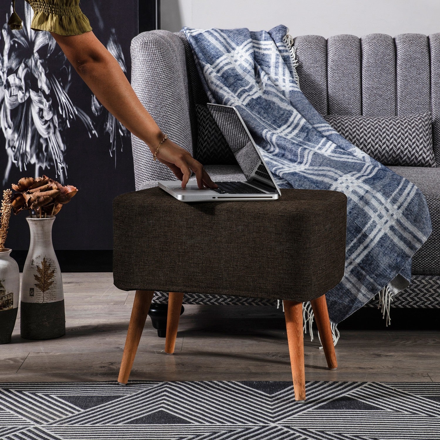 Albina Pouf anthracite