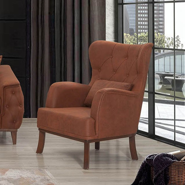 Fauteuil à oreilles Marta - Brown