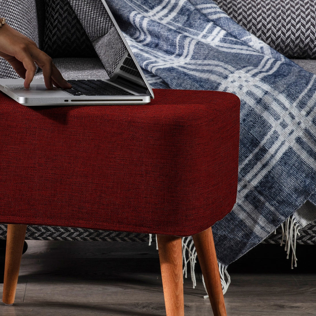 Albina Pouf rouge