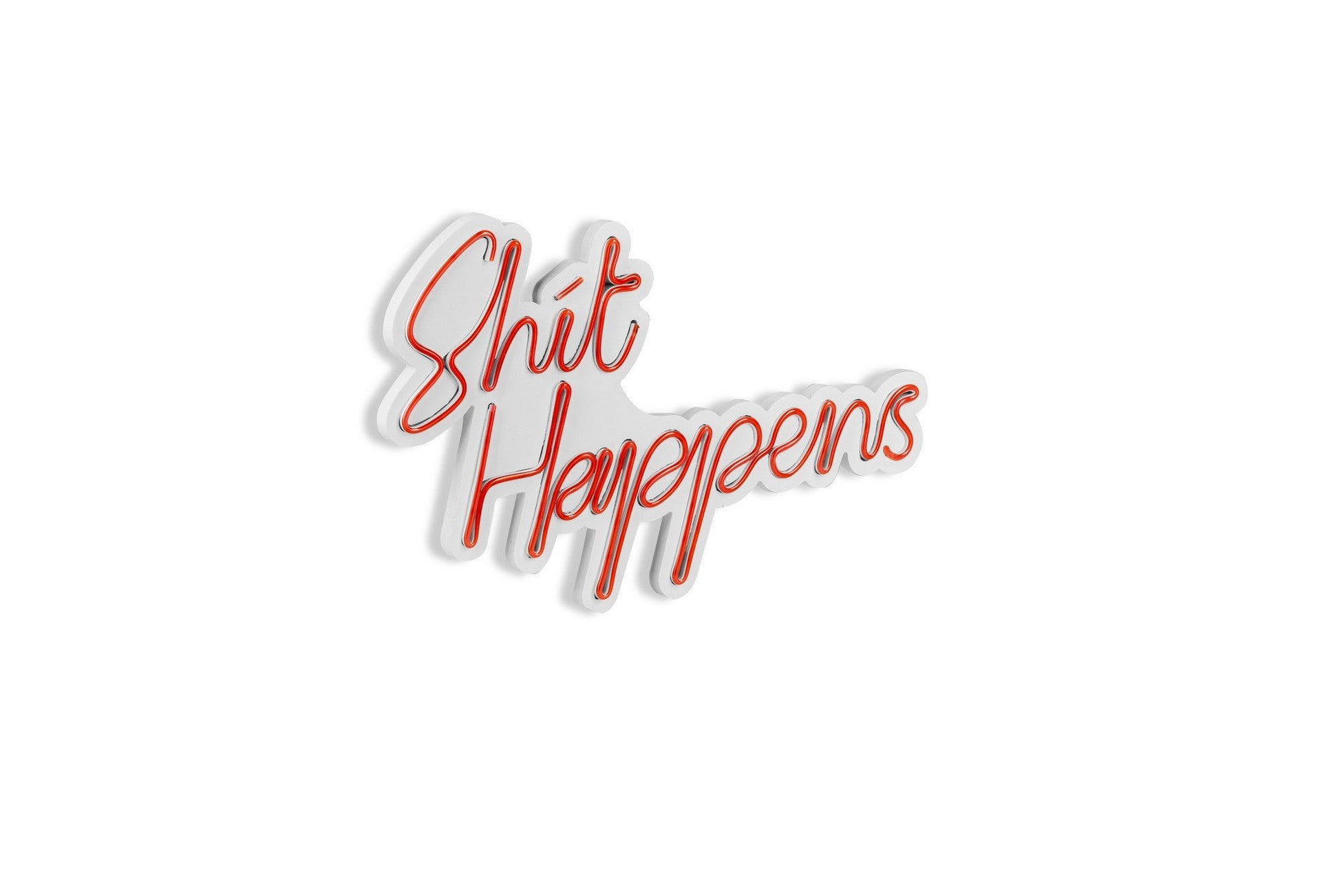 Éclairage LED en plastique décoratif Shit Happens - Red