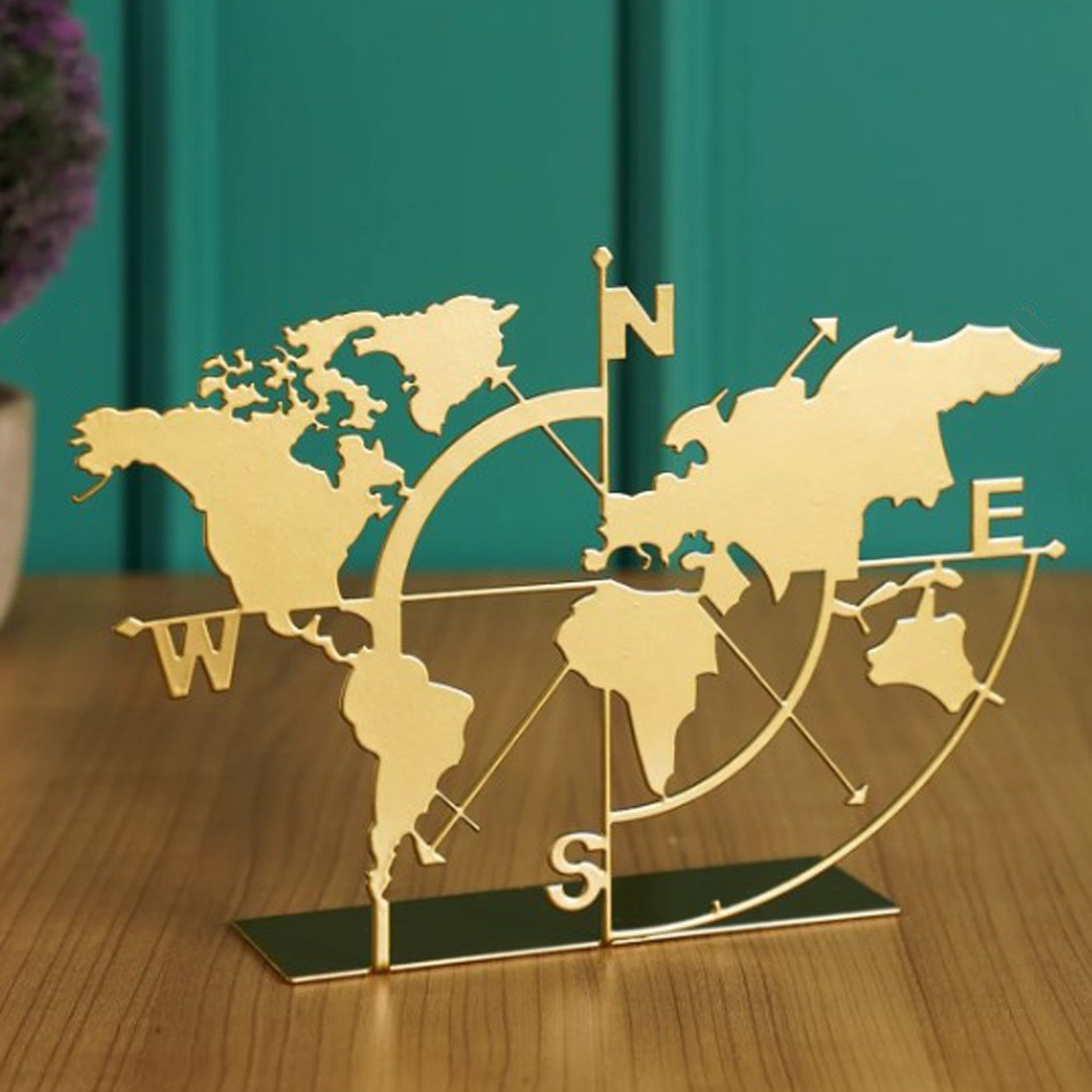 Objet décoratif World Map - Gold