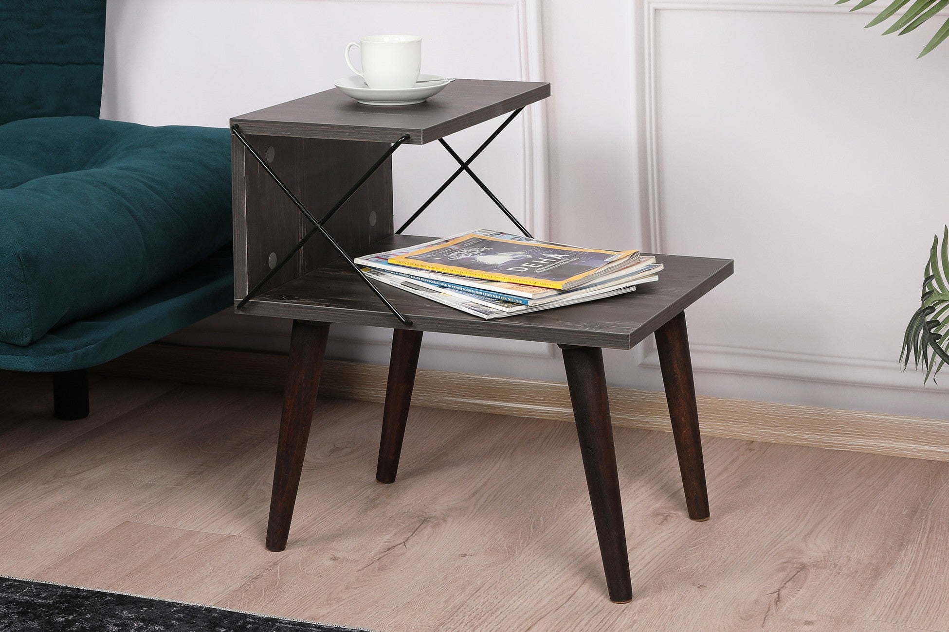 Table de chevet Cross - Dark Brown
