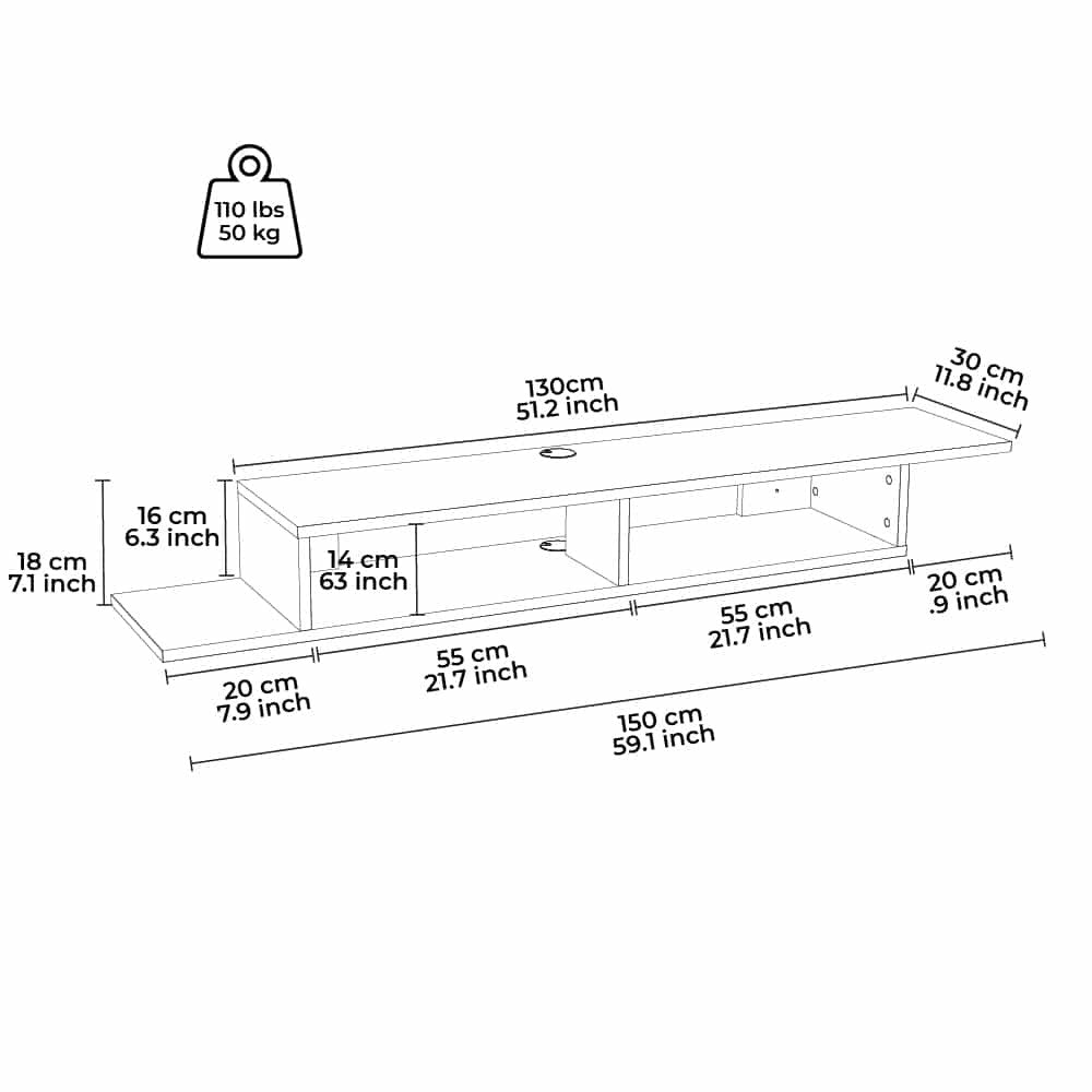 Numudio Meuble Tv noir