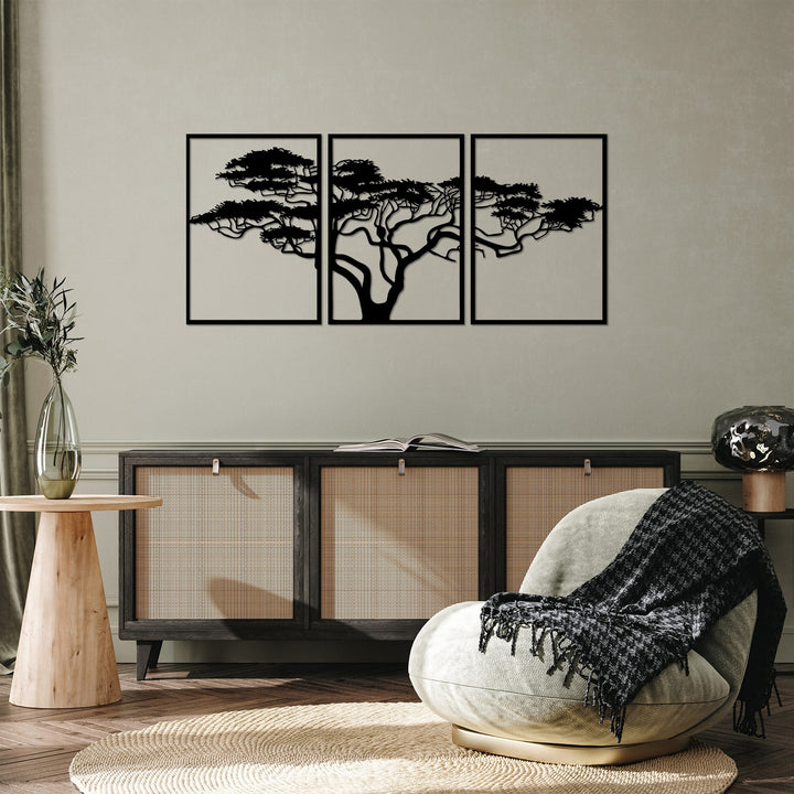 Accessoire mural en métal décoratif Acacia Tree