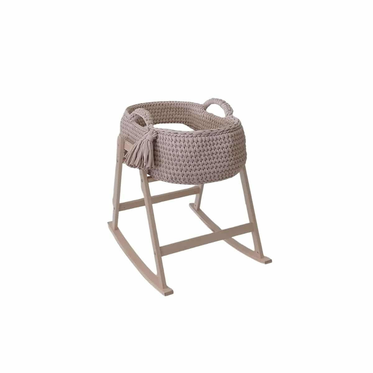 Couffin Bébé Avec Support Bois & Matelas