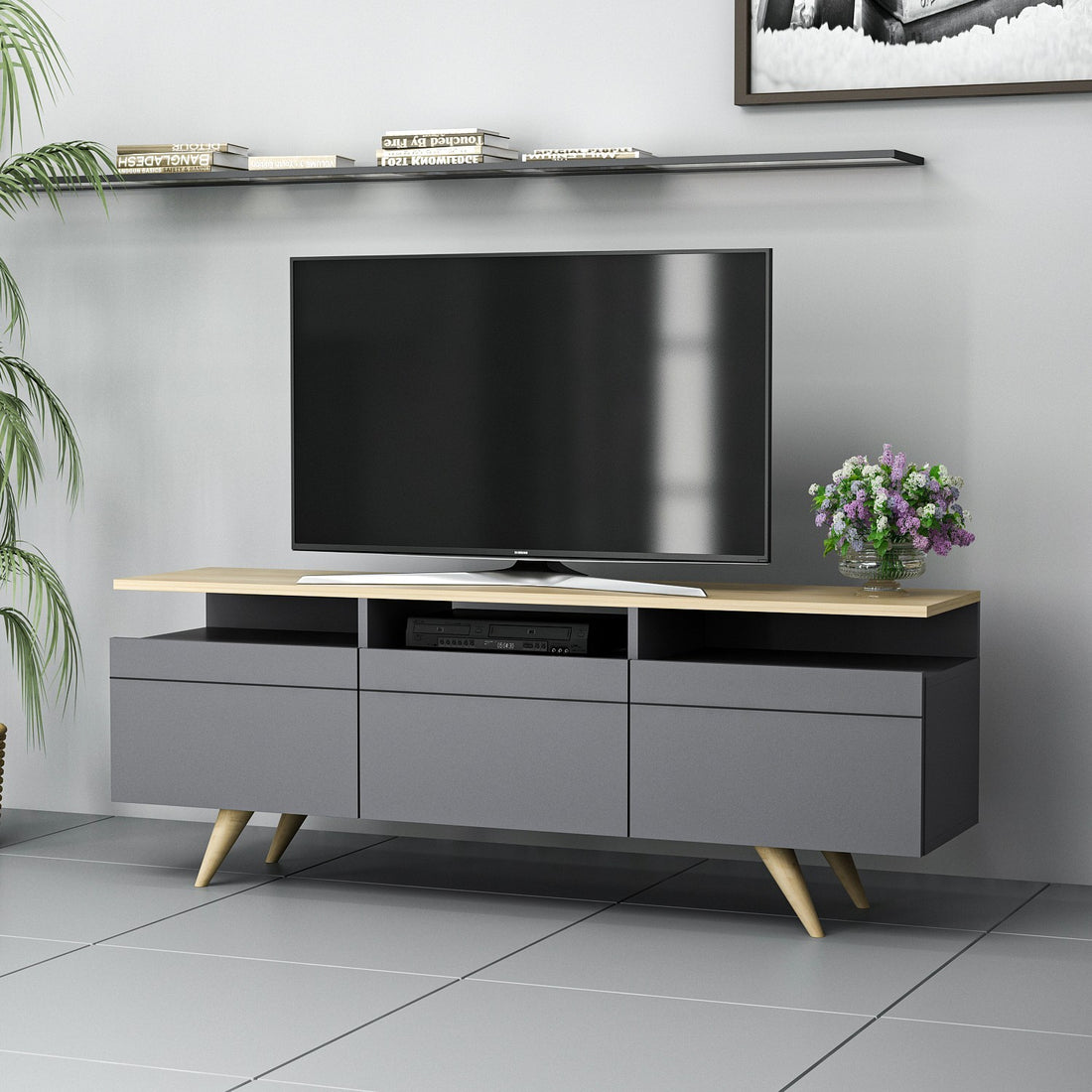 Meuble TV Berlin 150 - Anthracite