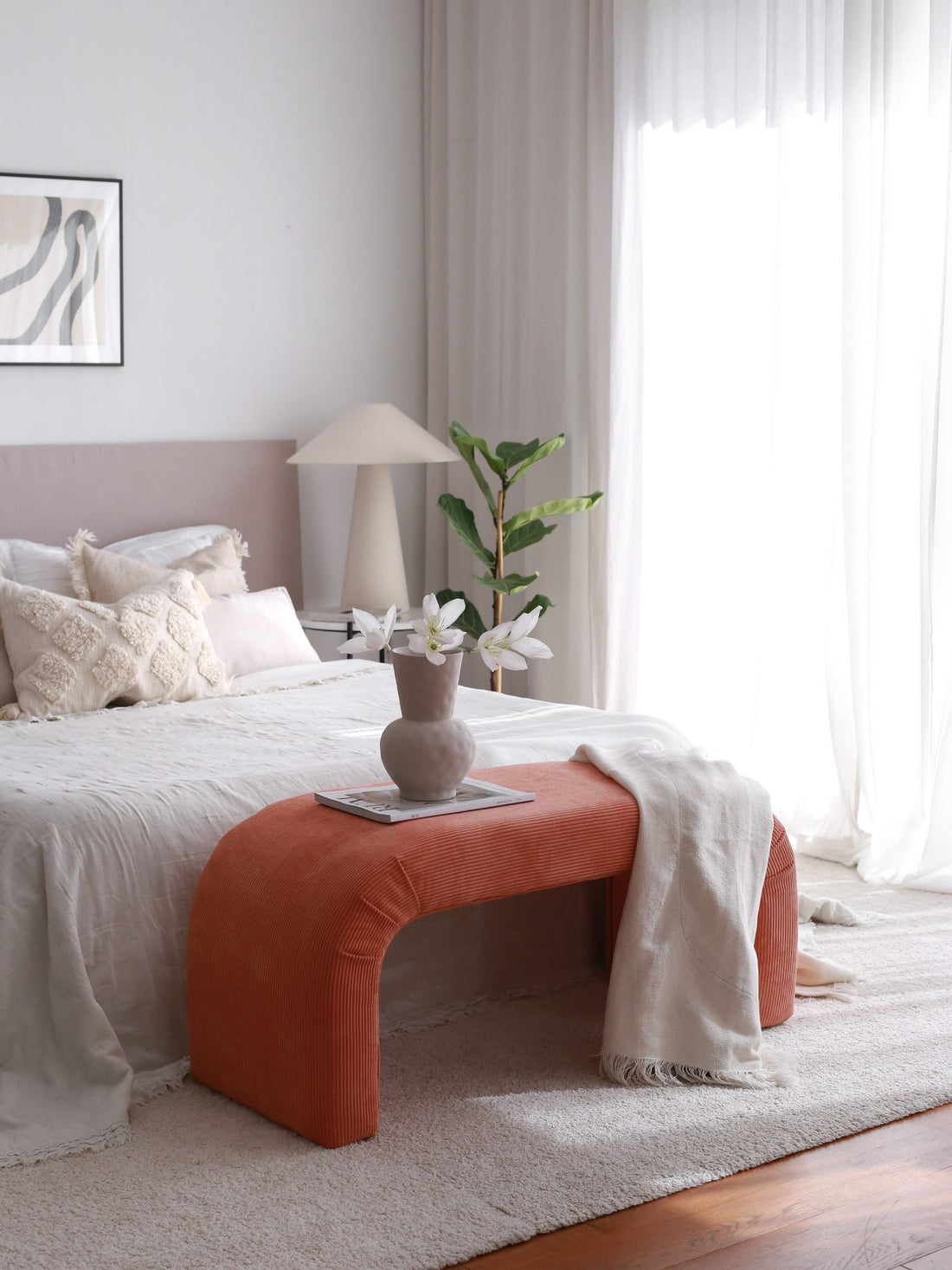 Pouf Nu Bench - Coral