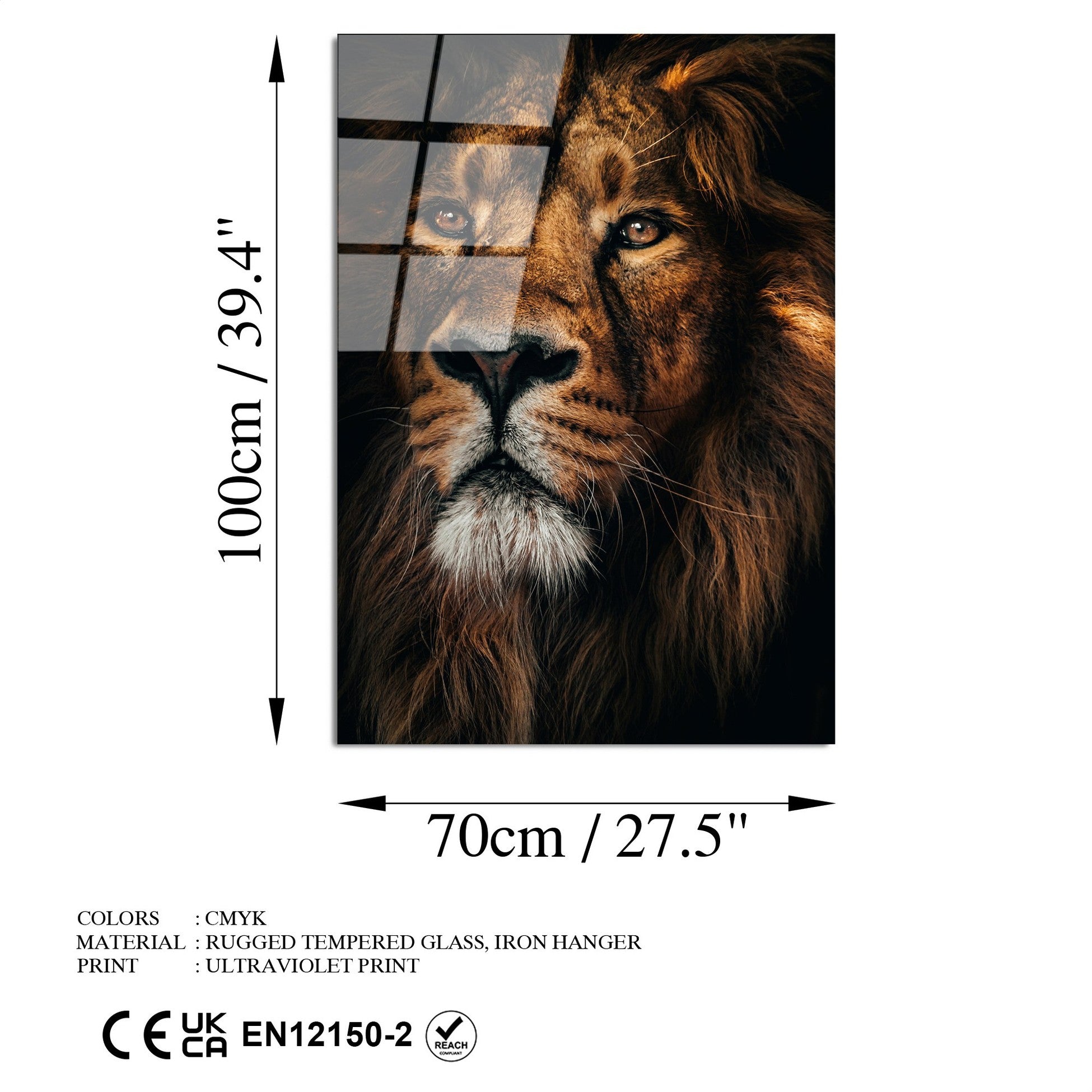 Peinture en verre trempé décoratif UV-159 70 x 100