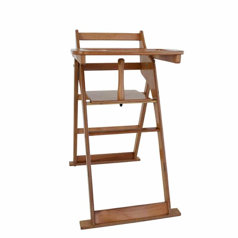 Chaise Haute Bébé Bois avec plateau