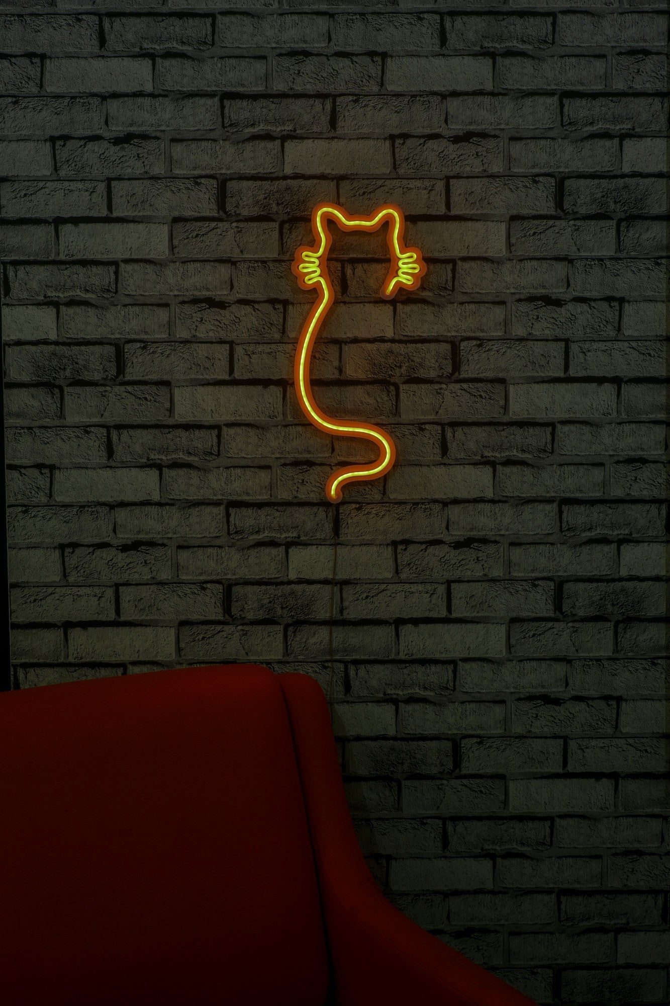 Éclairage LED en plastique décoratif Cat - Yellow