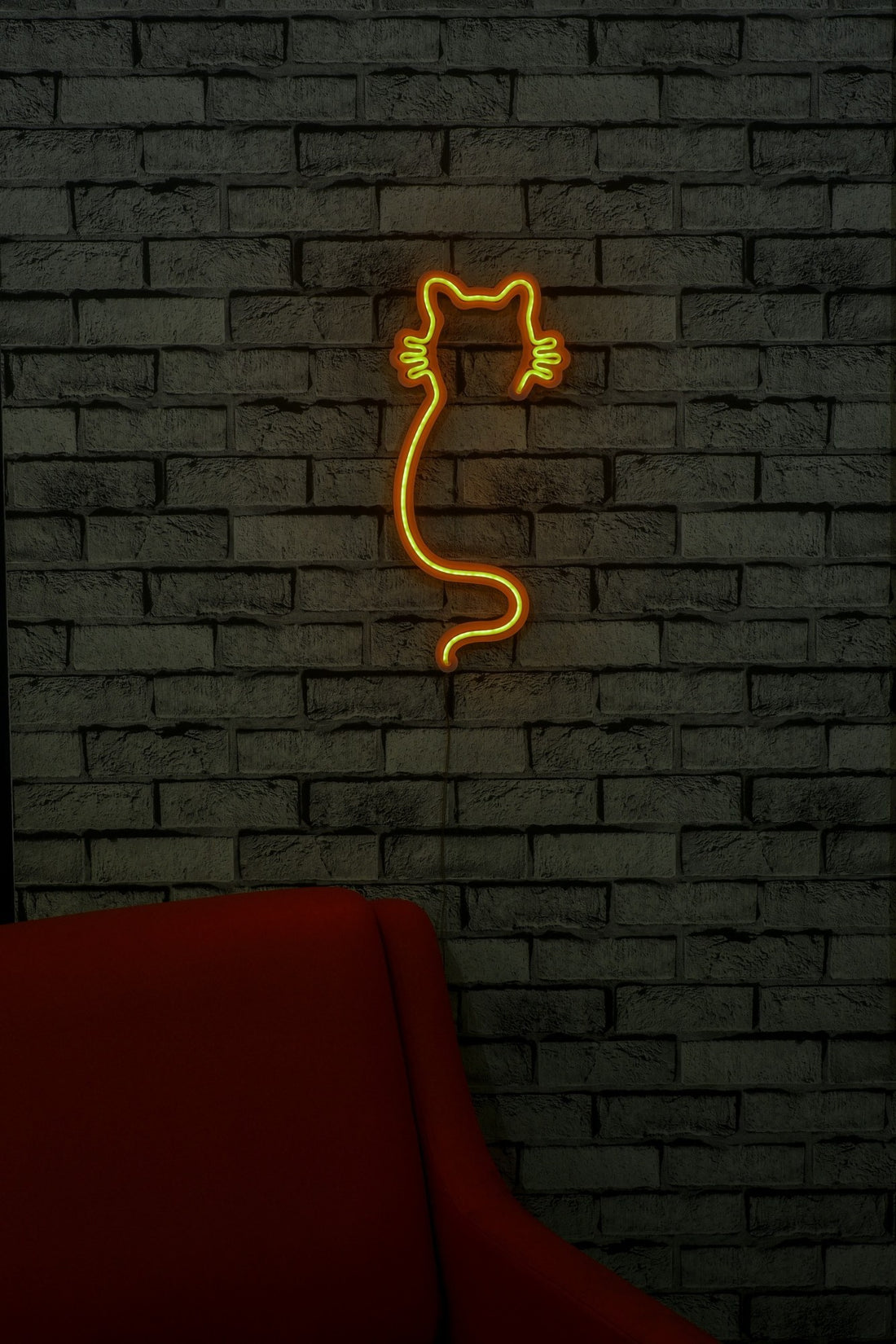 Éclairage LED en plastique décoratif Cat - Yellow