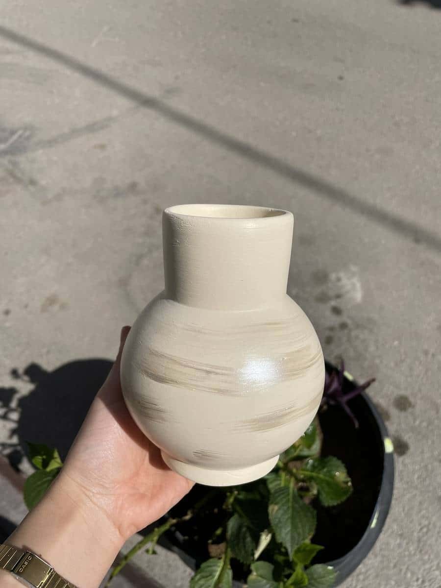 Pudgy blanc gris vase