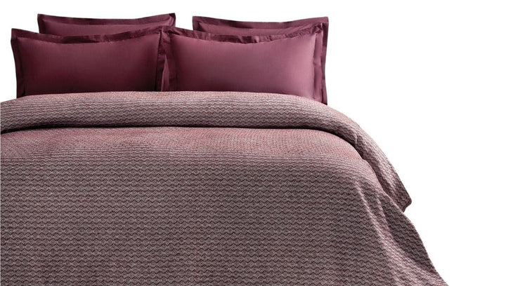 Mare Ensemble Couvre Lit Bordeaux