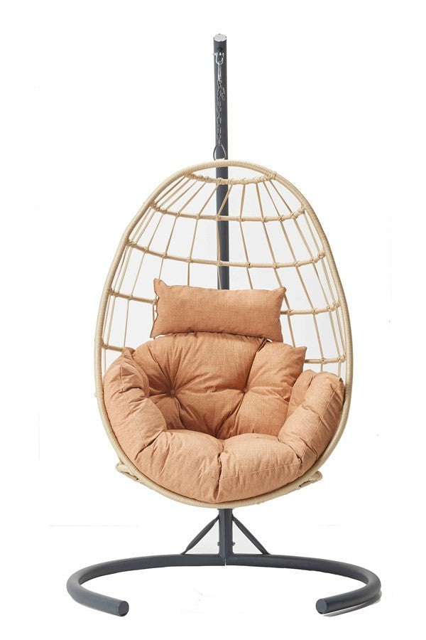 Chaise de balançoire unique de jardin Tavus - Cappucino, Cream