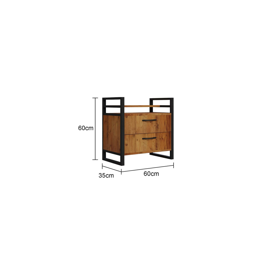 La table de nuit Nero Pier - Walnut