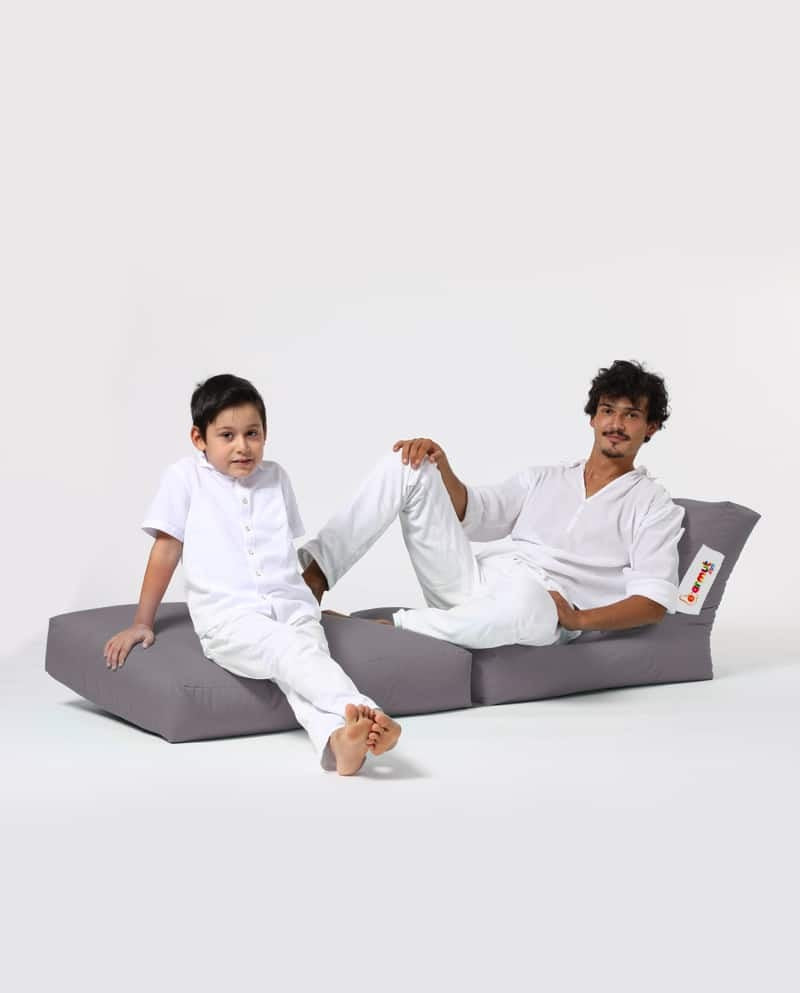 Pouf convertible / coussin de sol Kendel Gris