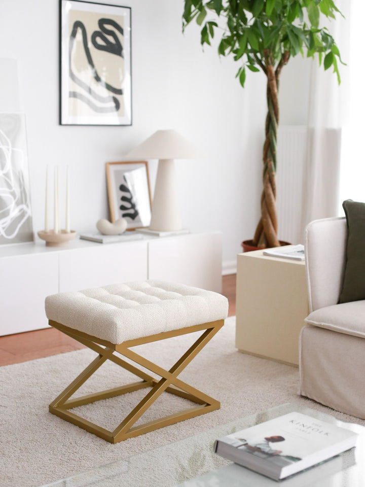 Pouf Altin Capraz - Cream