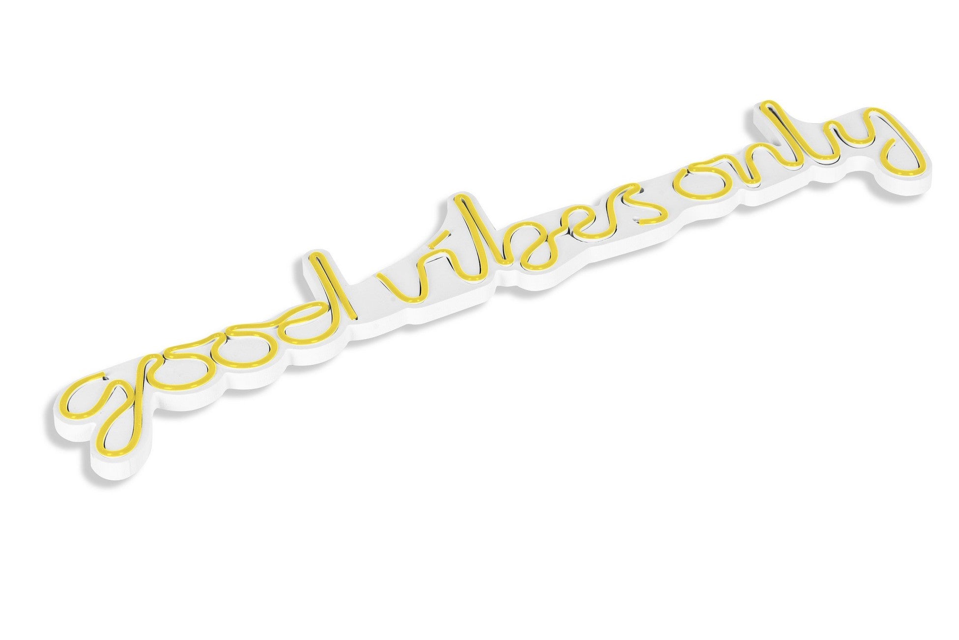Éclairage LED en plastique décoratif Good Vibes Only - Yellow