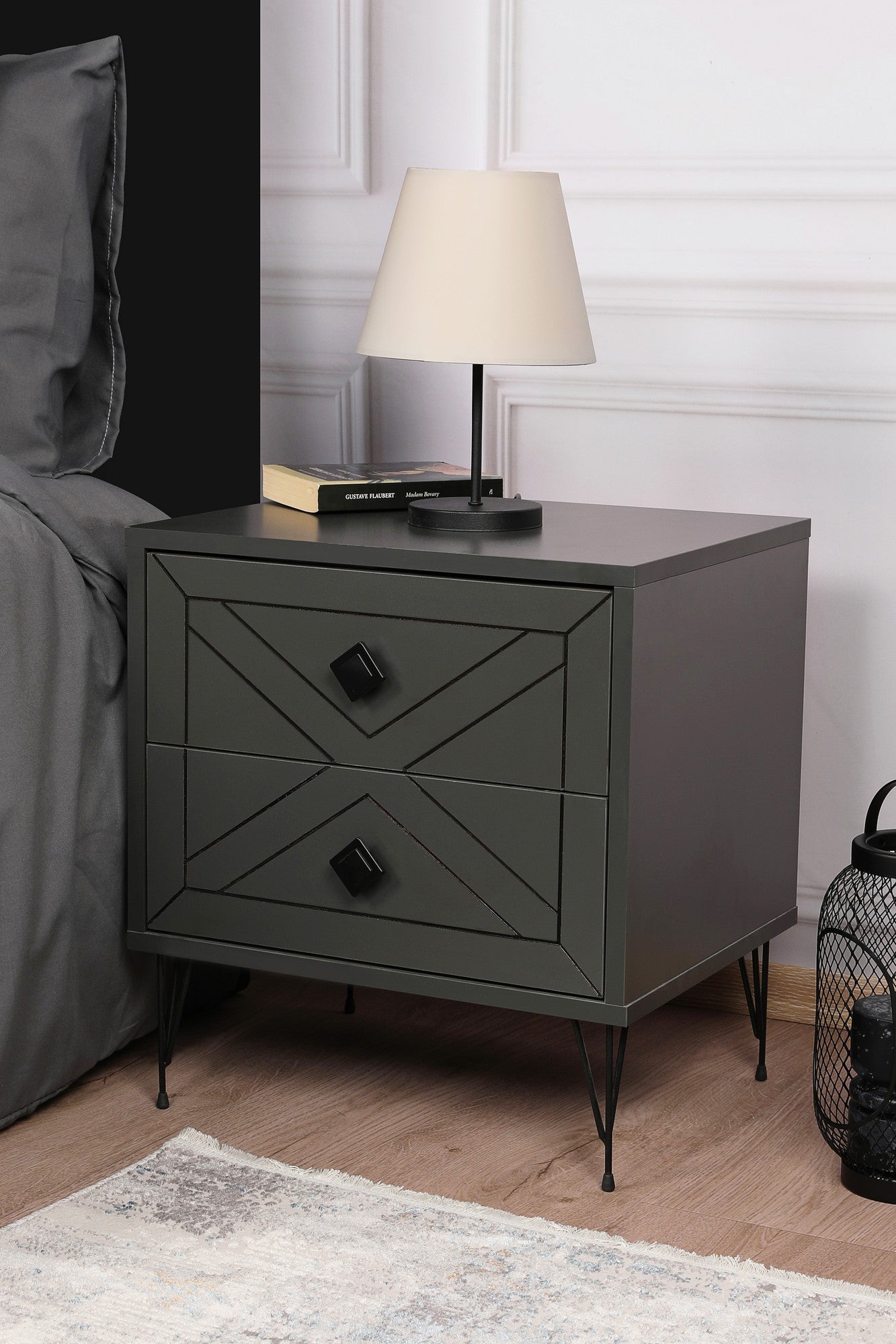Table de chevet Luna - Anthracite