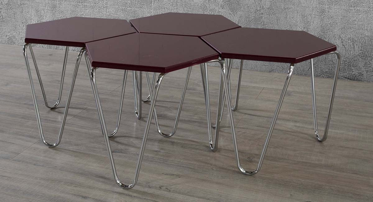 Piramit Table Gigognes Bordeaux