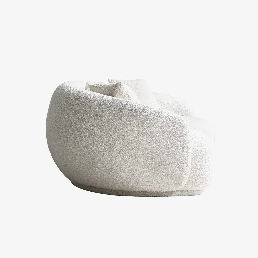 Canapé design 3 places Oliver Tissu bouclette