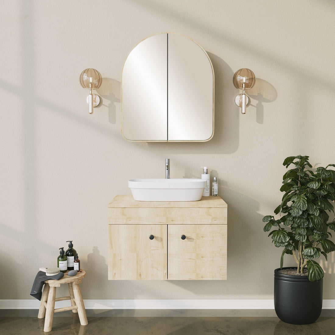 Armoire de toilette Hope Cabinet - Beige