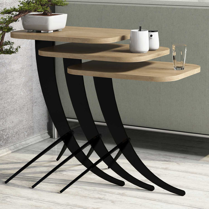 Table de nidification (3 pièces) Pion - Oak