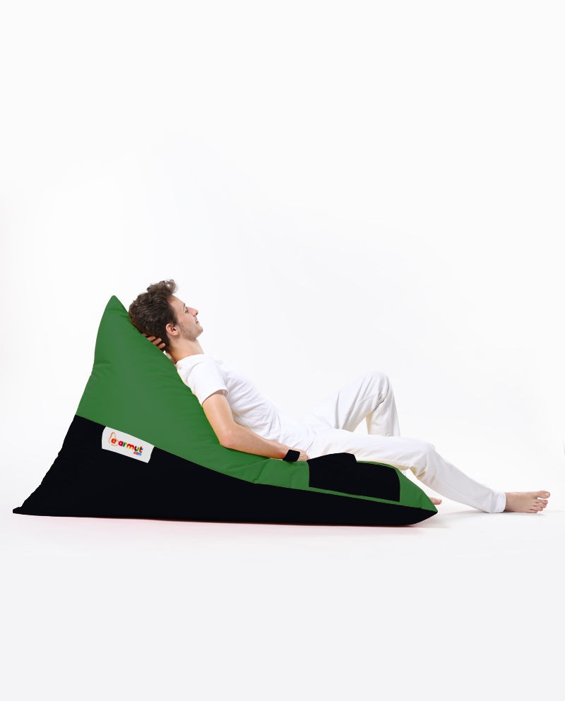 Pouf de jardin Pyramid Large Double Color Bed Pouf - Green