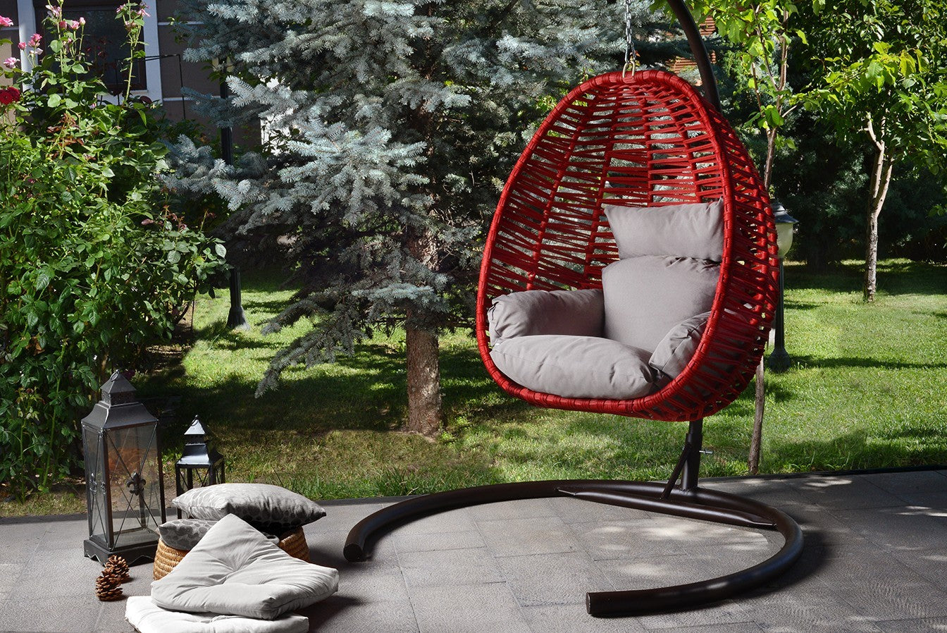 Chaise de balançoire unique de jardin Fındık - Claret Red