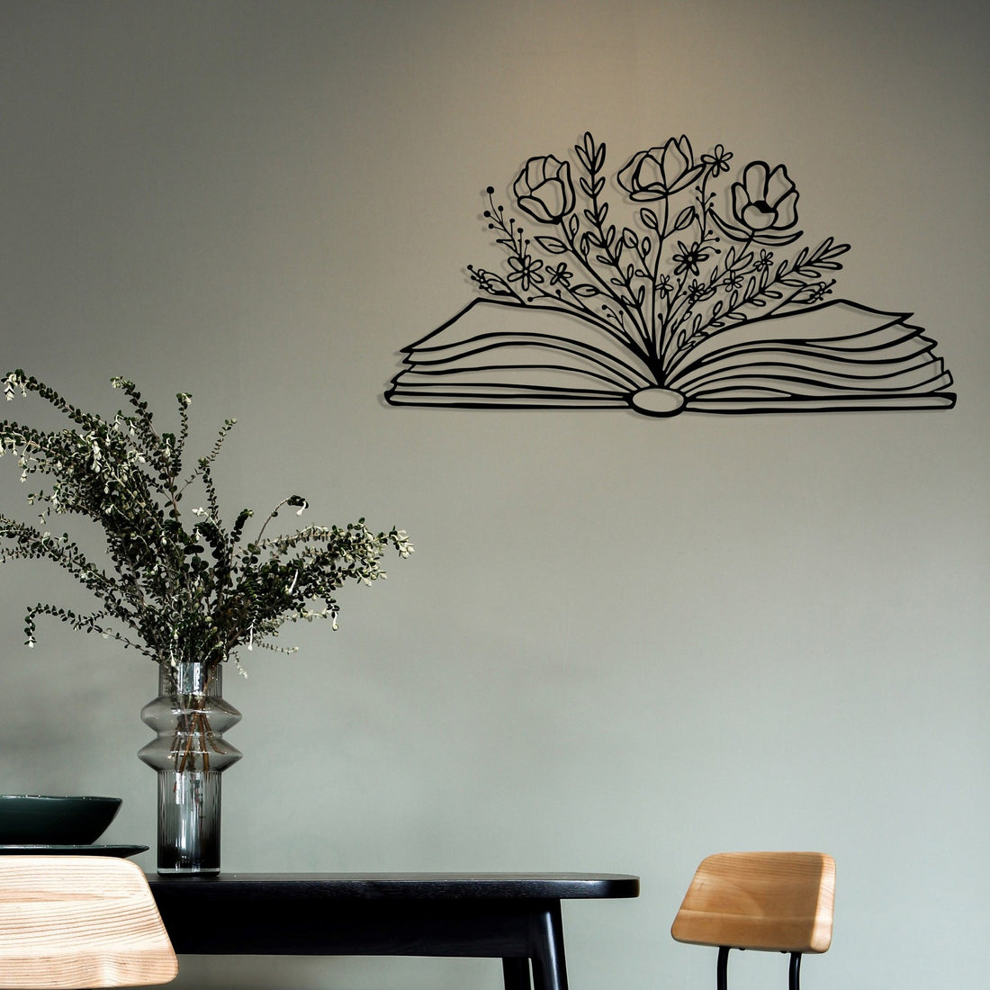 Accessoire mural en métal décoratif Culture Flower