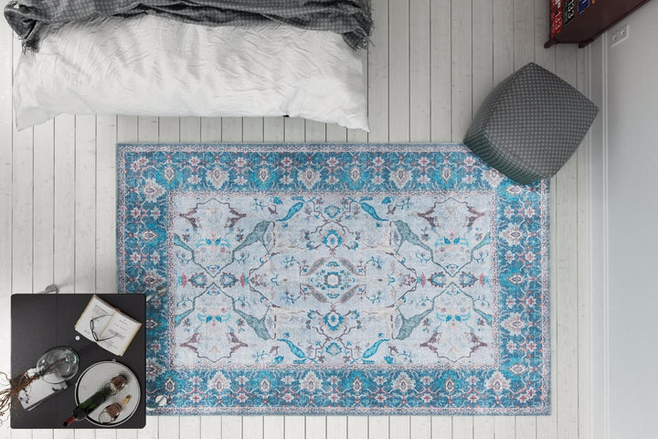 Tapis de salle (75 x 150) Dorian Chenille - Blue AL 333