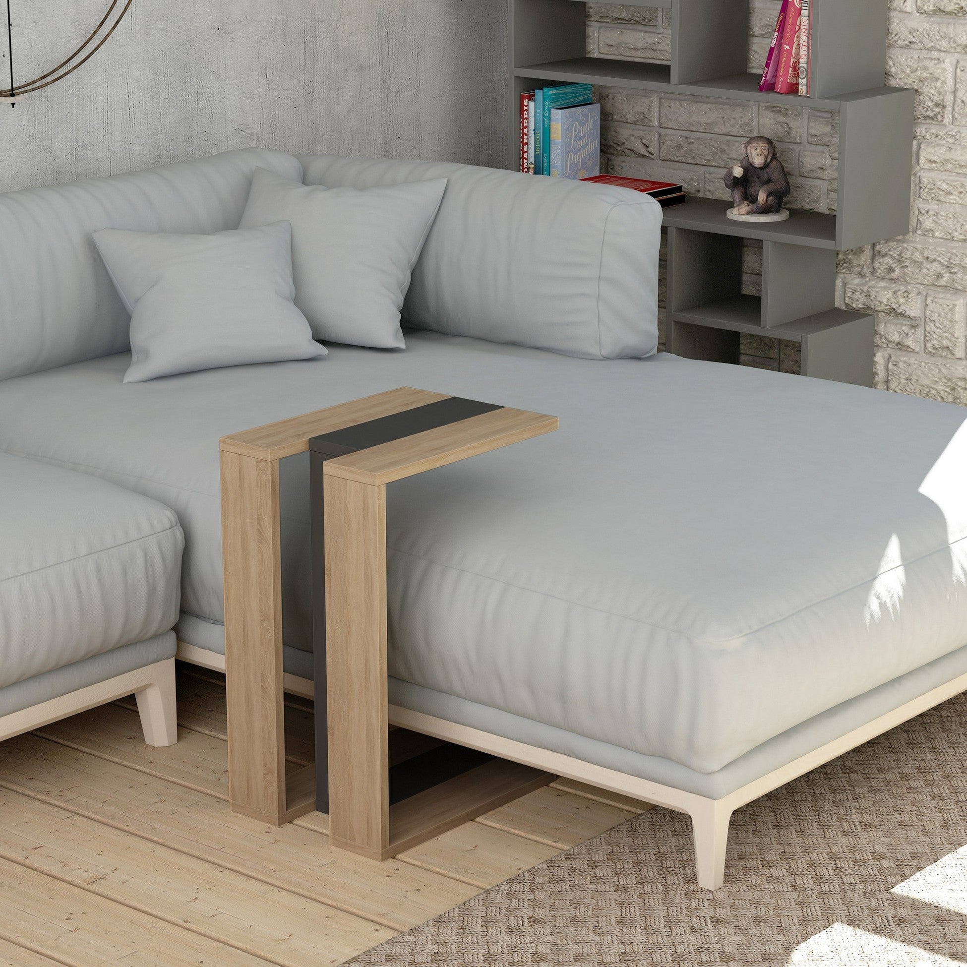 Table d'appoint Muju - Oak, Anthracite, Oak