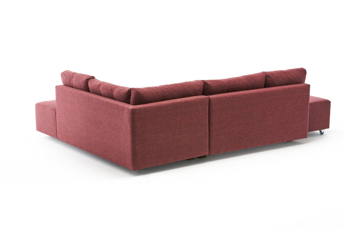 Canapé d'angle Manama Corner Sofa Bed Right - Claret Red