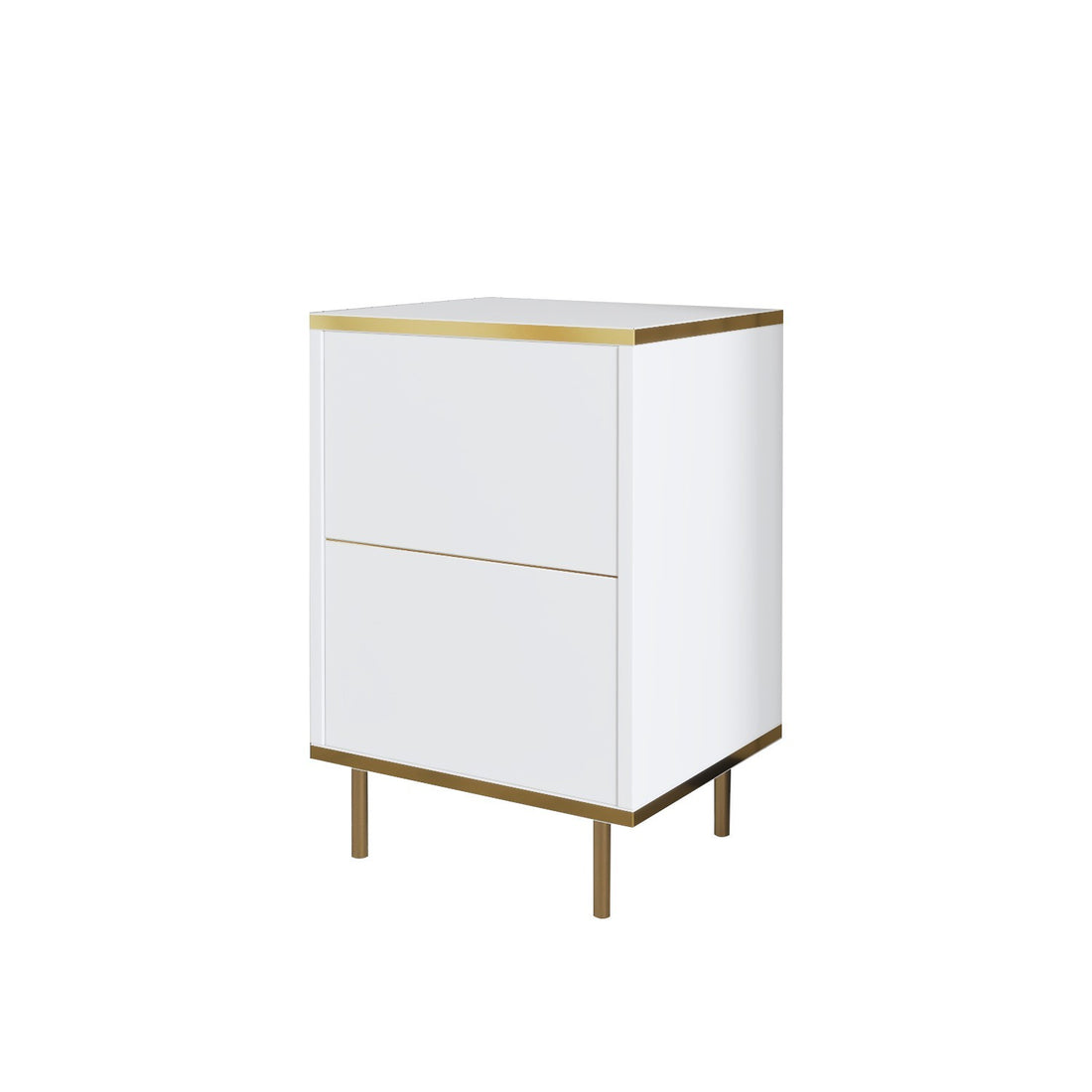 La table de nuit Imaj - White, Gold