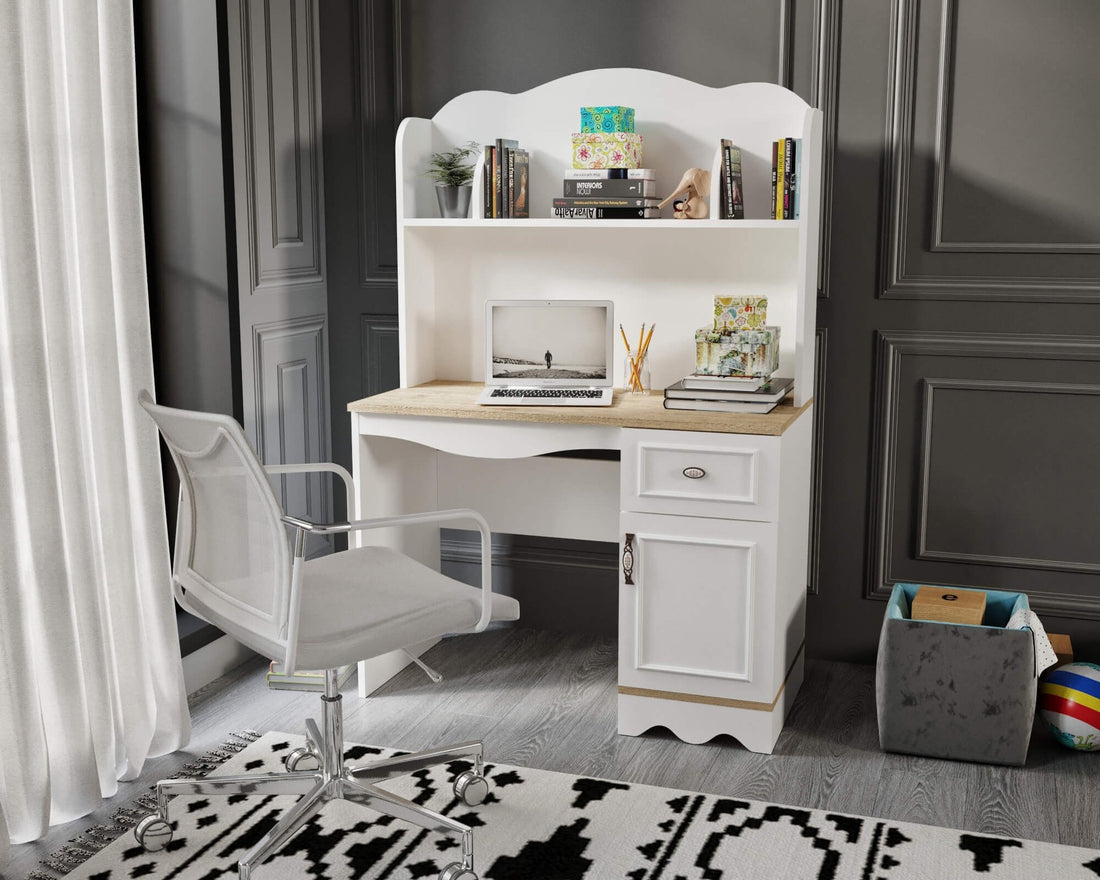 Bureau d'étude Lisa - Oak, White
