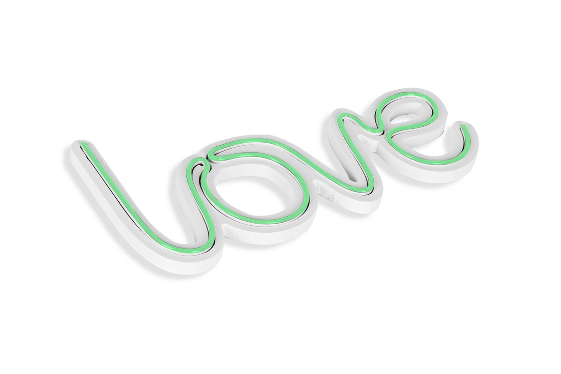 Éclairage LED en plastique décoratif Love - Green